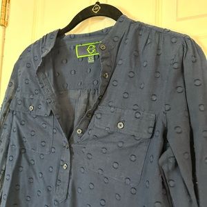 C. Wonder cotton voile shirt pullover with buttons. Size extra small